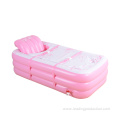 Portable inflatable SPA bathtub L shape cushion